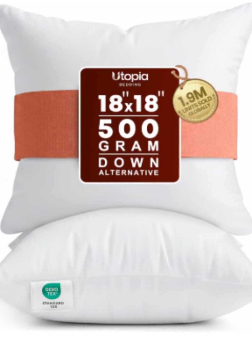 NWT 18x18 Pillow Inserts, Set of 2, White – Indoor Decorative Throw Pillows